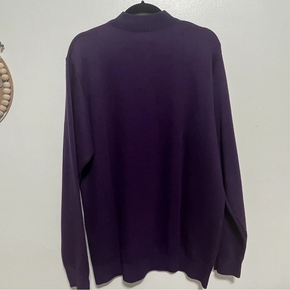 Marx & Dutch Collection 1/4 Zip Men’s Pullover Sweater Sz 3X Purple - Picture 4 of 6